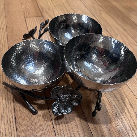 Michael Aram Black Orchid Triple Nut Dish